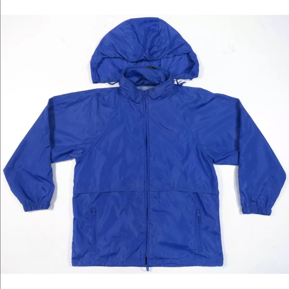 Vintage Eddie Bauer Outdoor Outfitter Hooded Vented Rain Windbreaker Jacket M